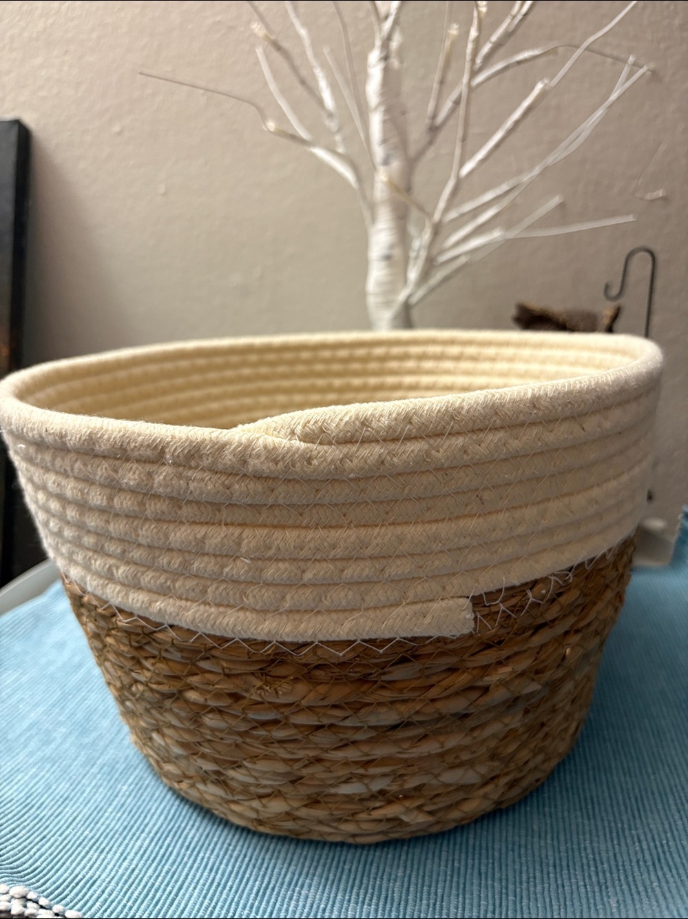 Neutral Two-Tone Woven Storage Basket - Set of 2 - Picture 2 of 5